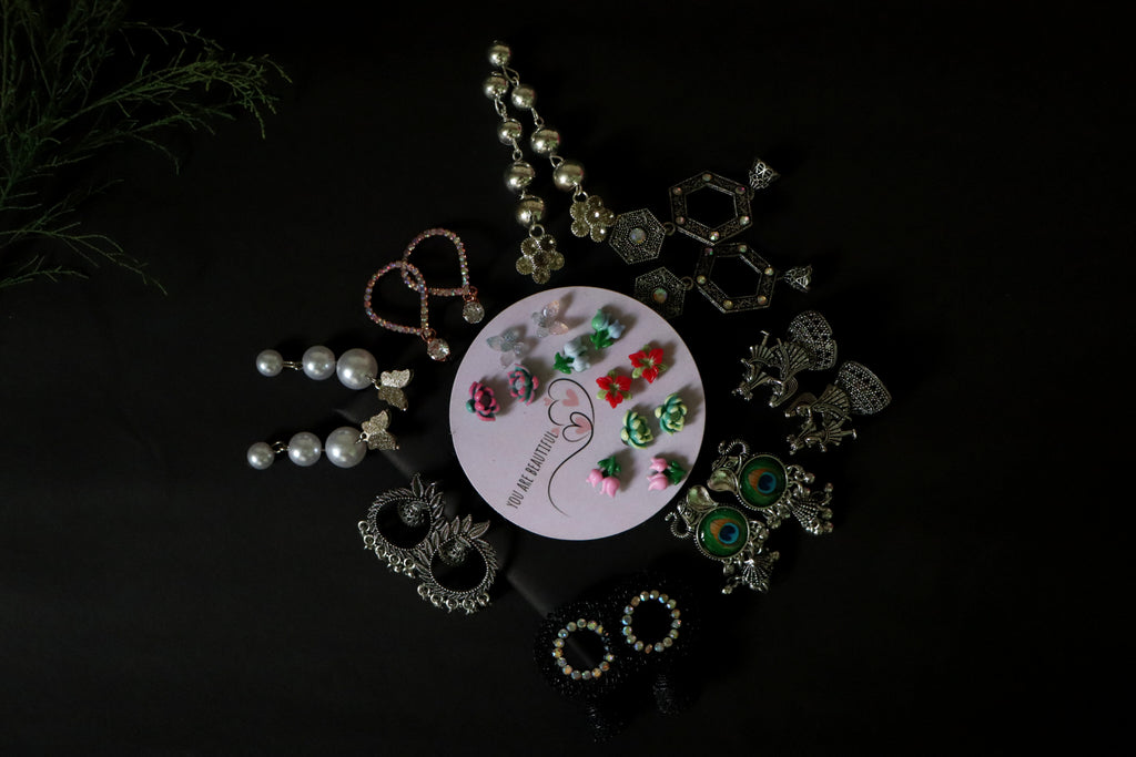 The Ultimate 8 - in - 1 Earring “combo earrings online” ✨ - Areumi