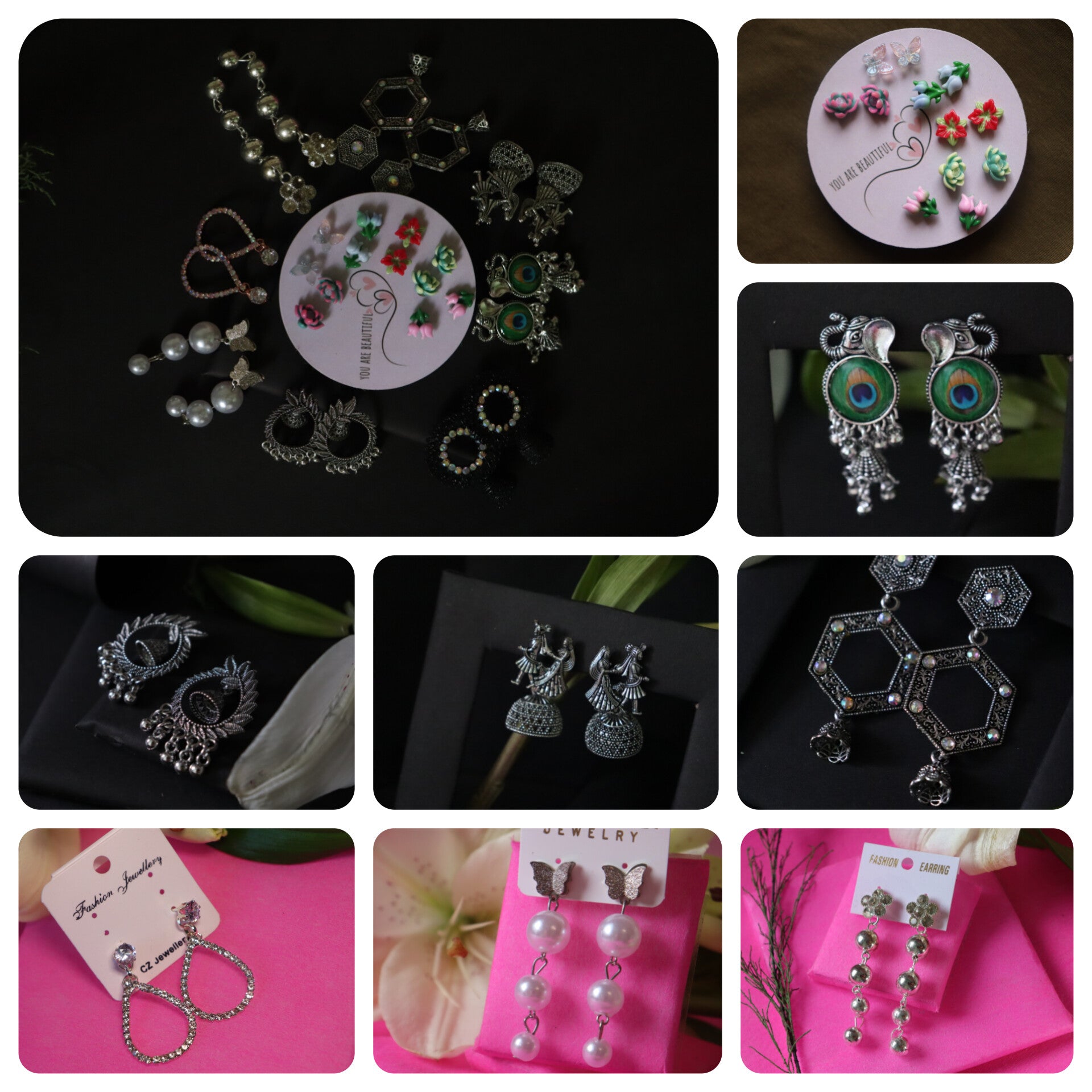 The Ultimate 8 - in - 1 Earring “combo earrings online” ✨ - Areumi
