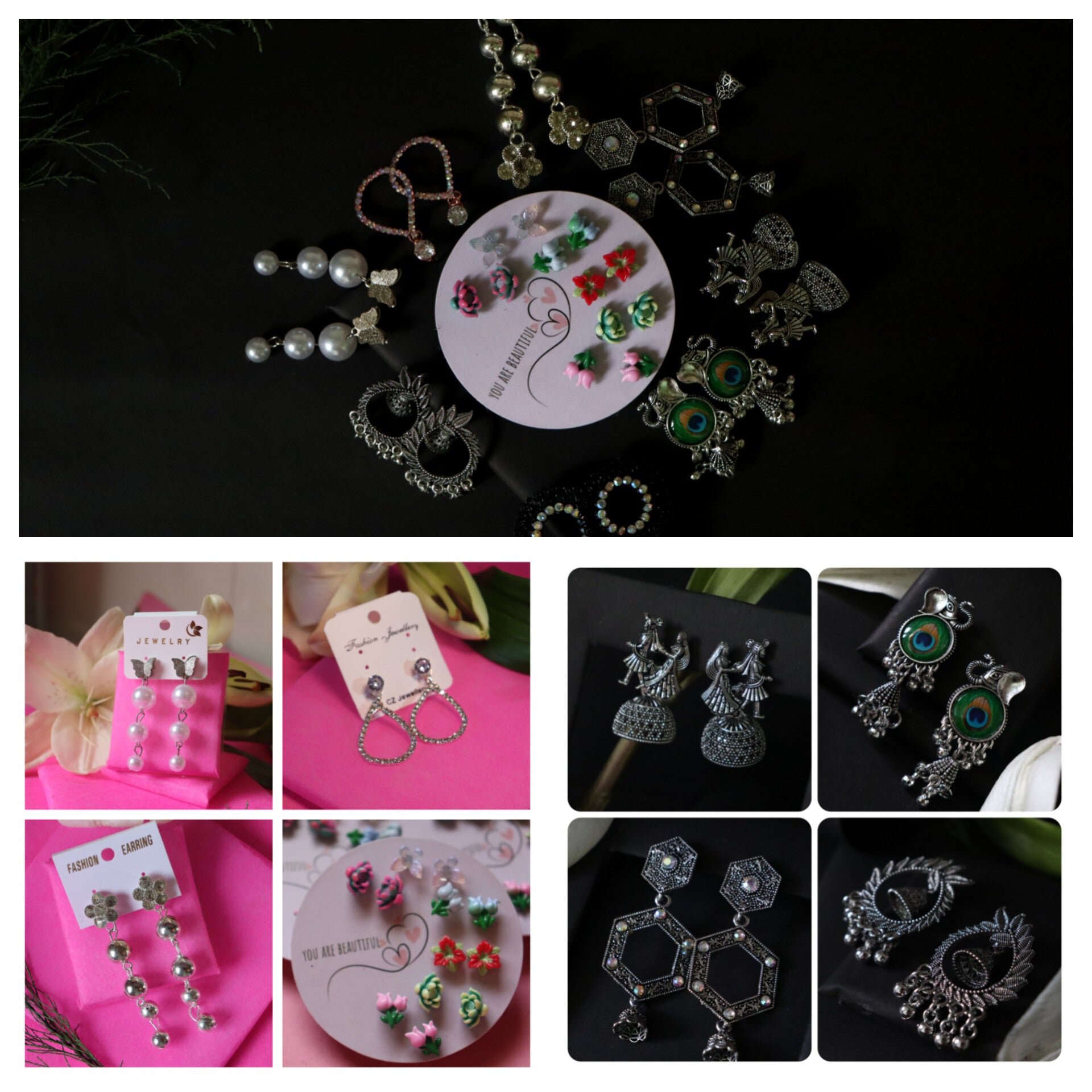 The Ultimate 8 - in - 1 Earring “combo earrings online” ✨ - Areumi