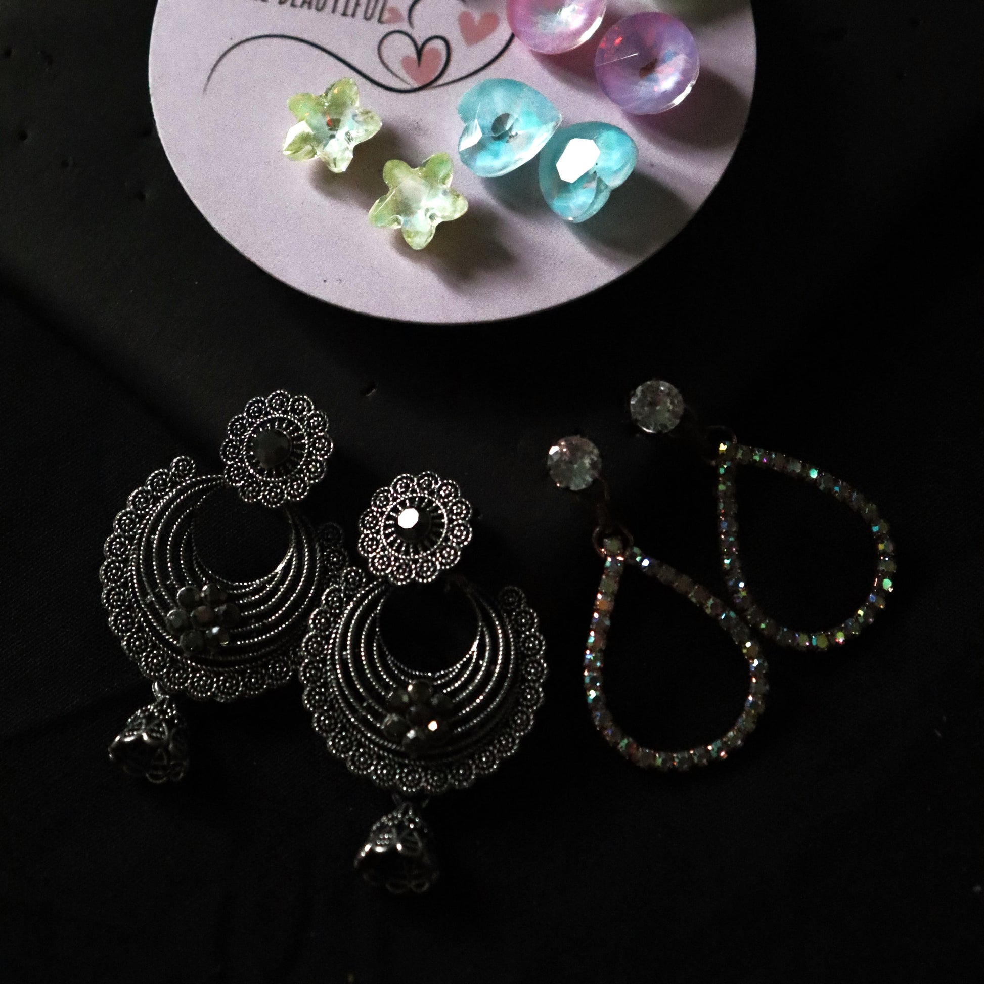 Aurora Premium Earring Combo – 5-in-1 Stylish Set (Studs + Danglers + Jhumkas)