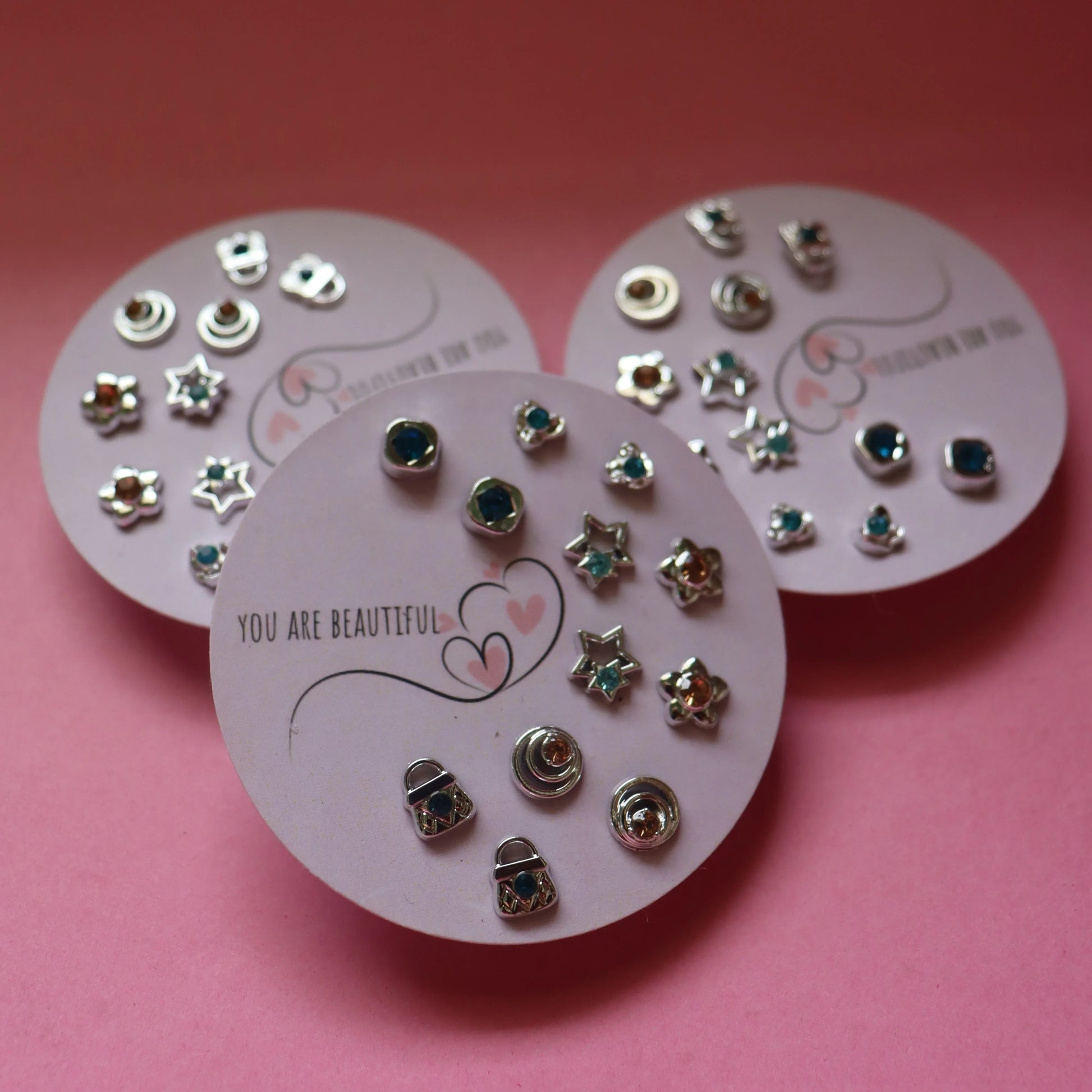 Blue - StarPop ⭐ light sky blue 6 studs combo card - Areumi