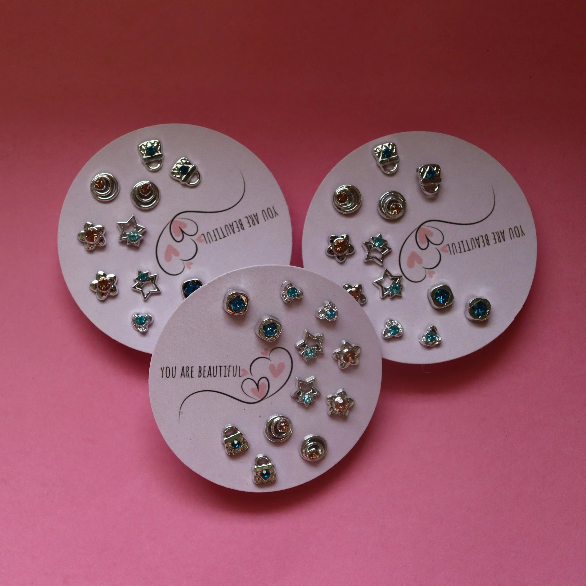 Blue - StarPop ⭐ light sky blue 6 studs combo card - Areumi