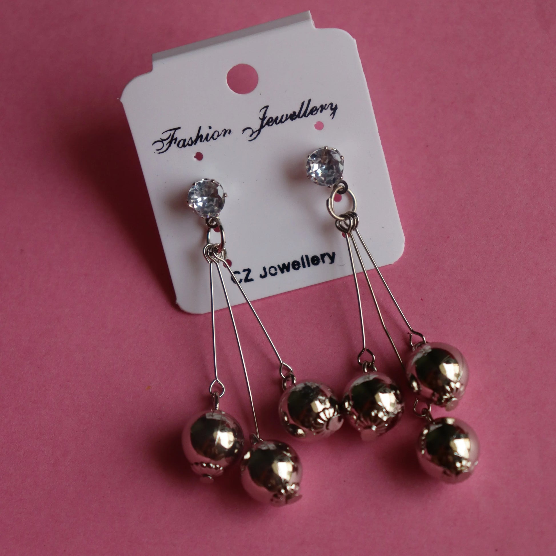 Silver Droplets Diva Earring - Areumi
