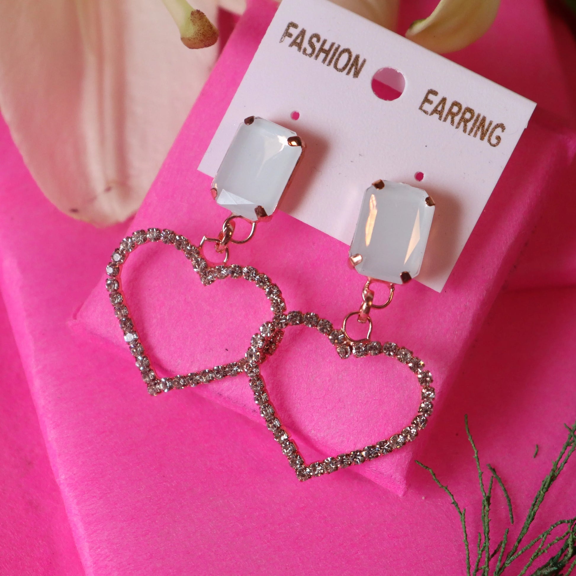 Crystal Heartbeats Earrings - Areumi
