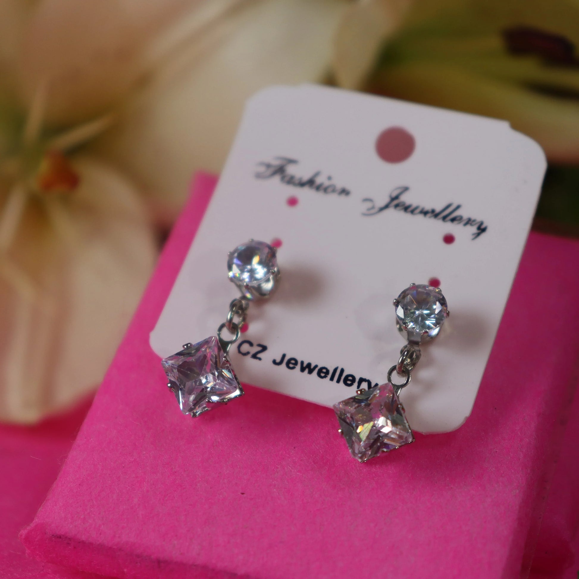 Crystal Prism Dangle Drops Earrings - Areumi