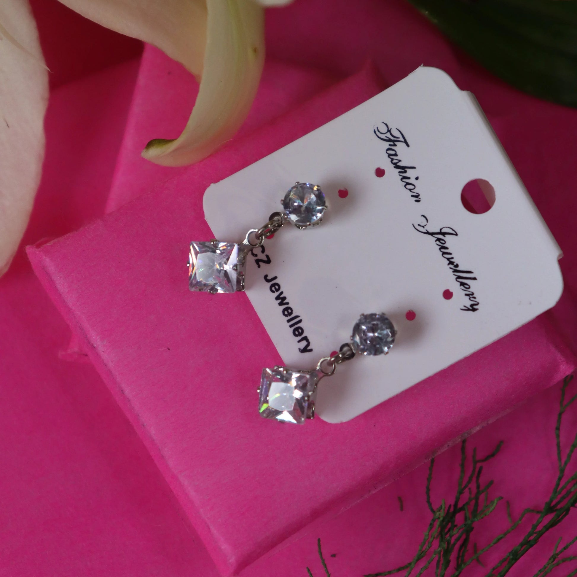 Crystal Prism Dangle Drops Earrings - Areumi