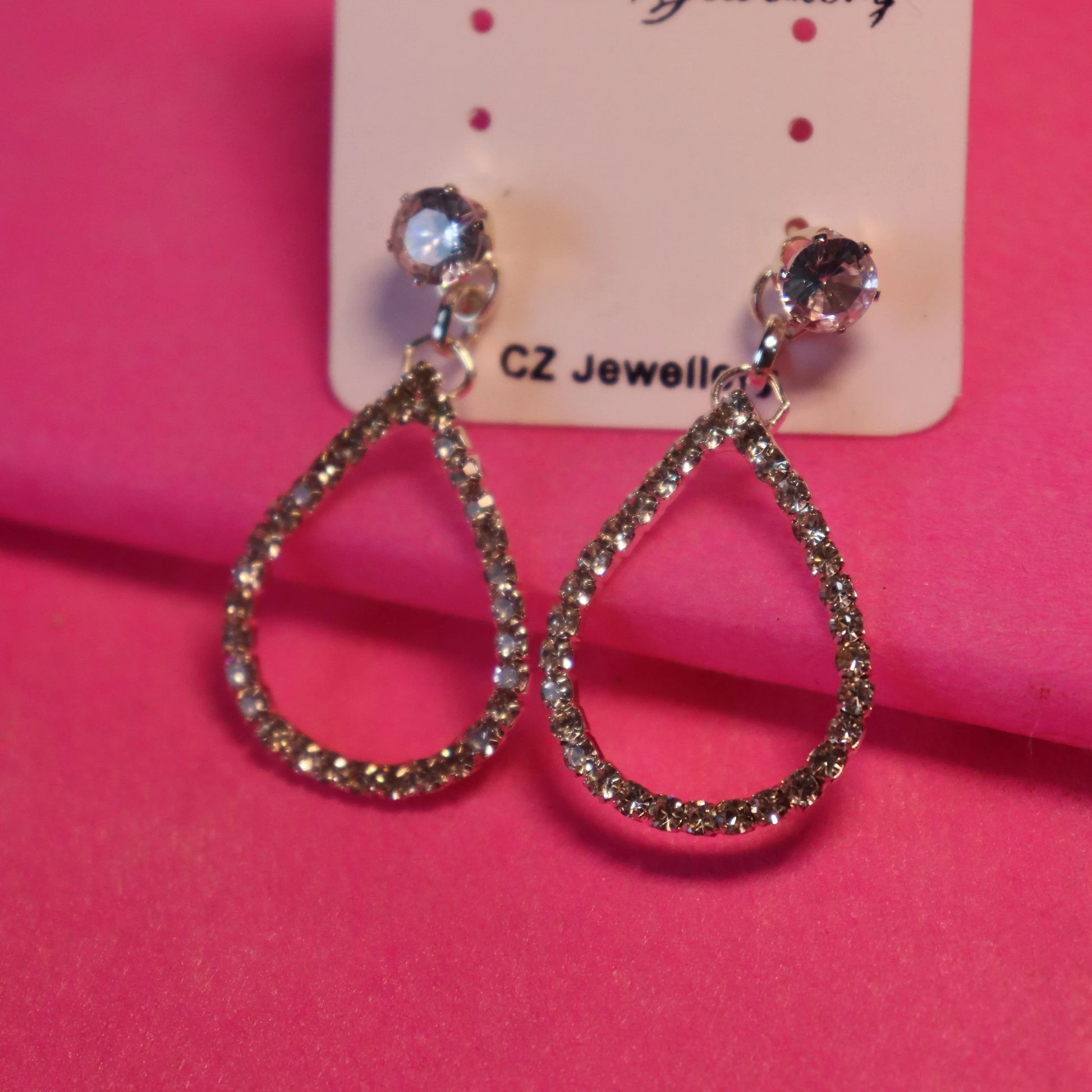Crystal Dewdrop Hoops - Areumi