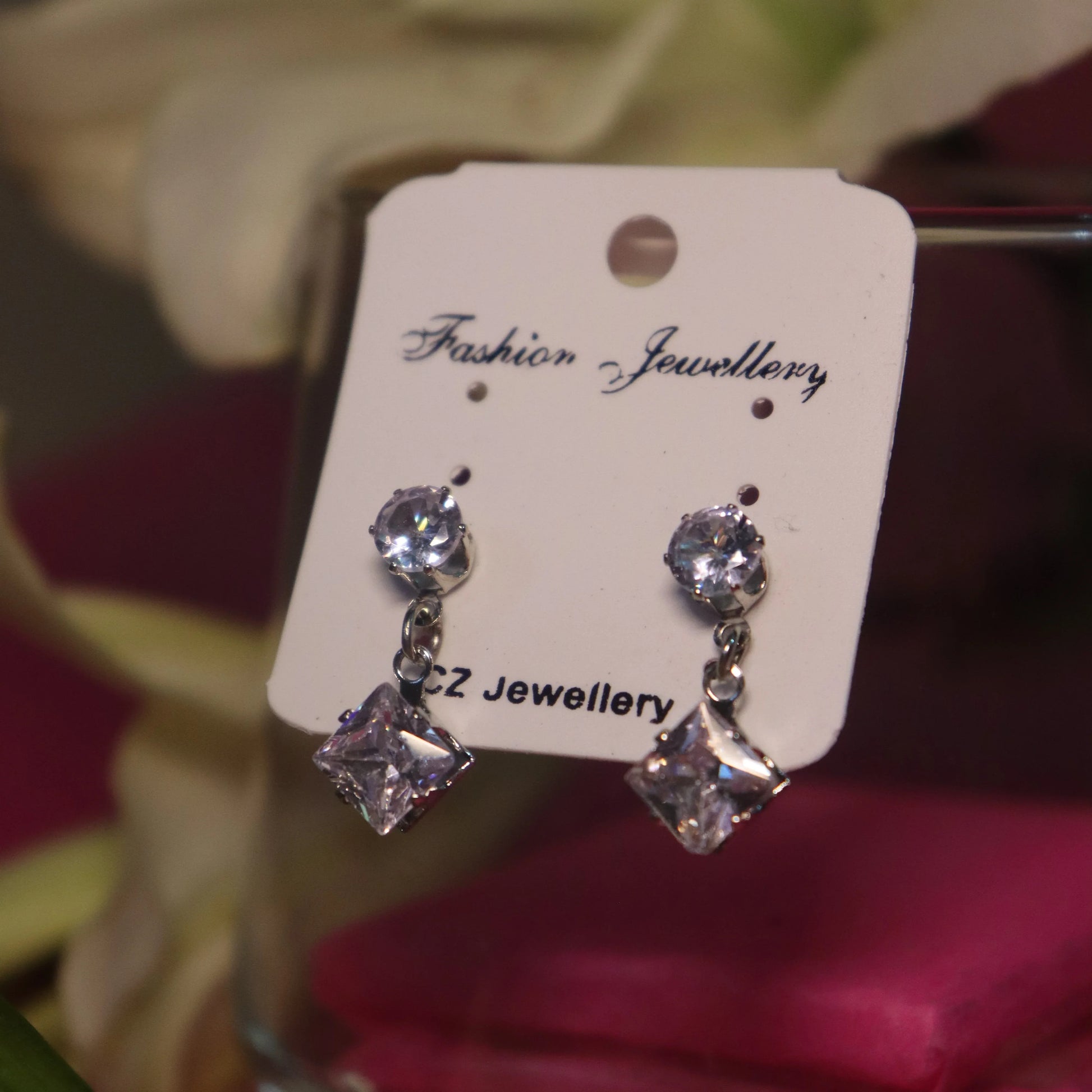 Crystal Prism Dangle Drops Earrings - Areumi