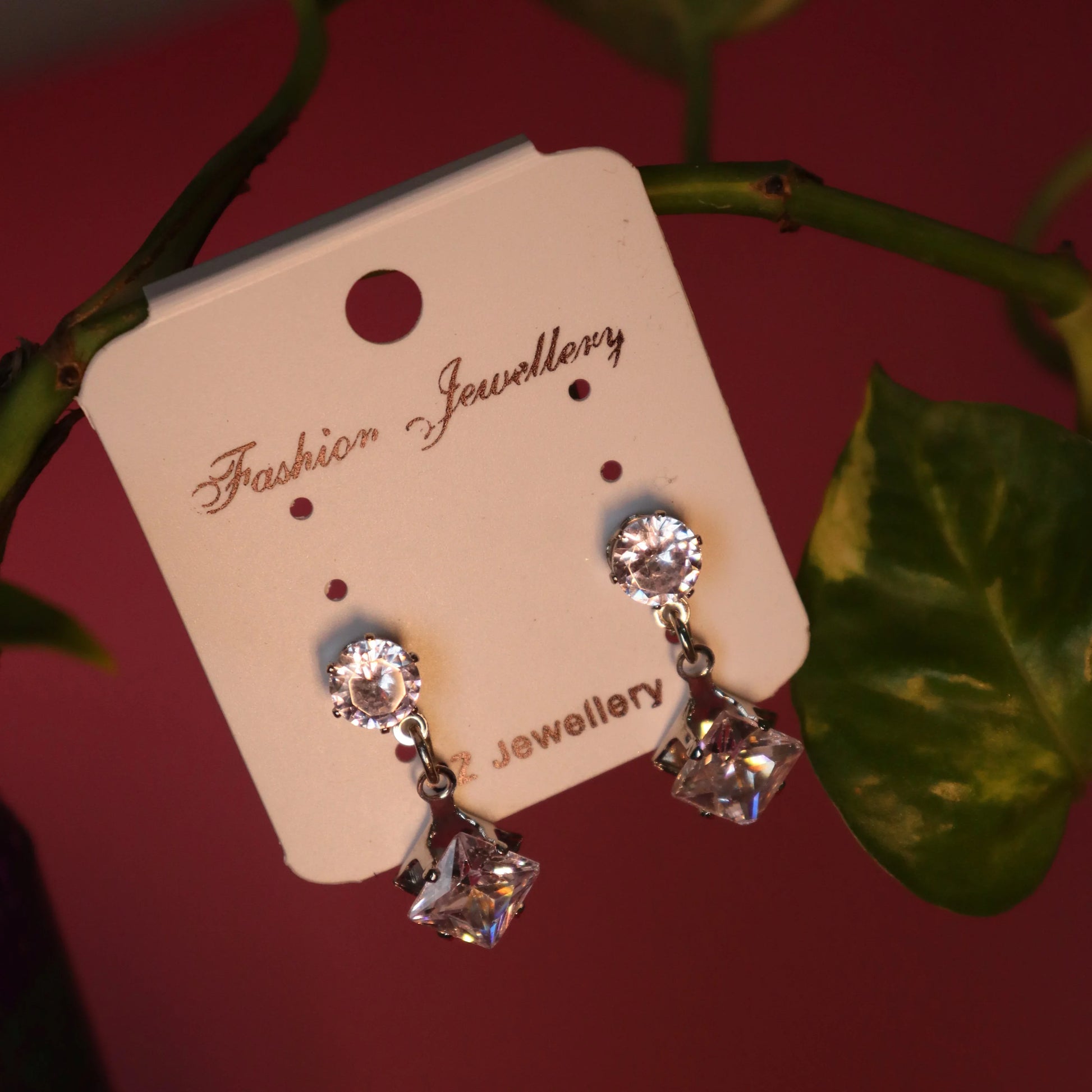 Crystal Prism Dangle Drops Earrings - Areumi