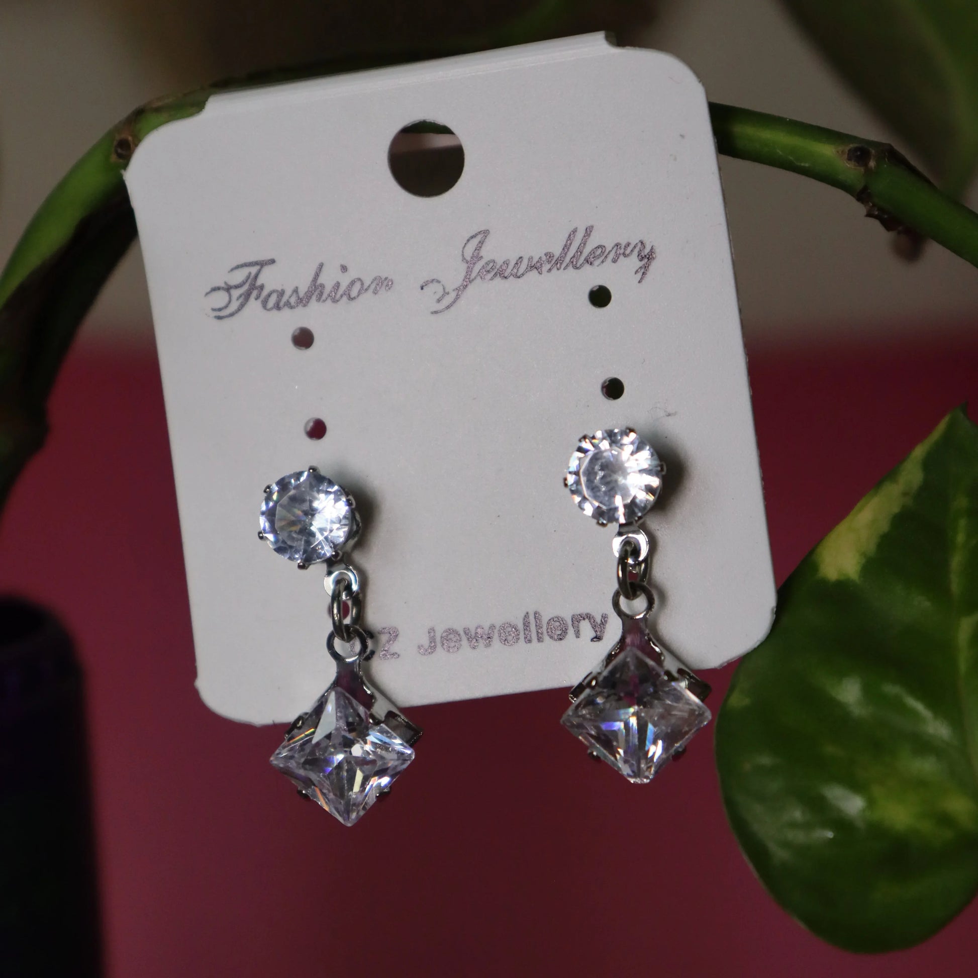 Crystal Prism Dangle Drops Earrings - Areumi